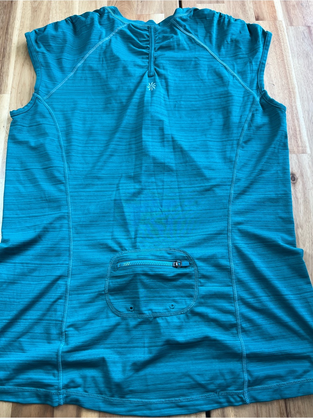 Athleta Teal Sleeveless Quarter Zip Athletic Top Women’s Large - Picture 4 of 7